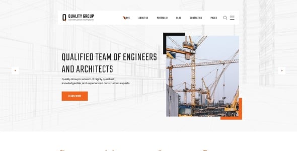 строительная компания Чистый многостраничный html5 шаблон сайта