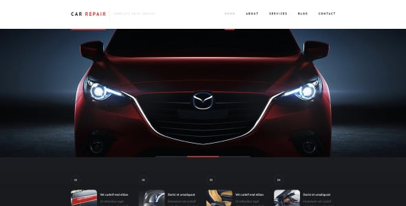 ремонт автомобилей отзывчивая тема wordpress