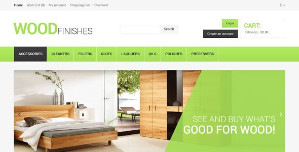 шаблон opencart для защиты древесины