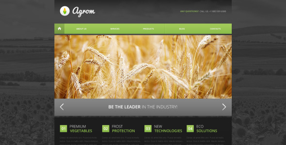 шаблон Drupal для сельского хозяйства