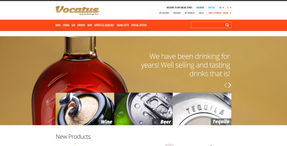 алкоголь для вашей вечеринки тема magento