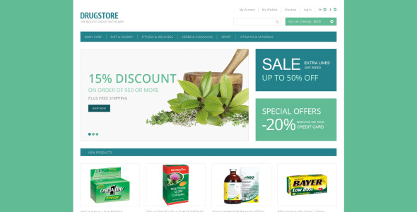 аптека magento тема