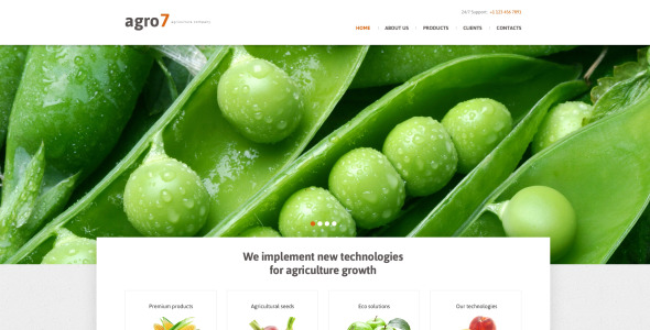 адаптивный шаблон веб-сайта фермы