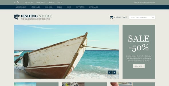рыболовные принадлежности magento theme