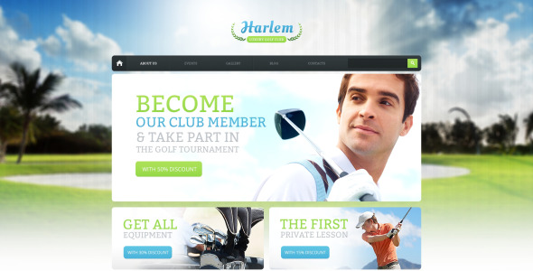 гольф для лучшего маркетинга шаблон drupal