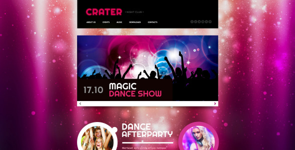 адаптивный шаблон сайта ночного клуба