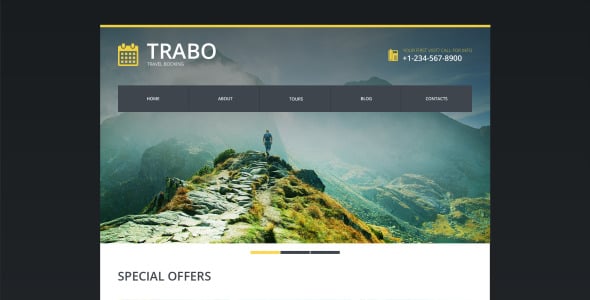 адаптивный шаблон сайта туристического агентства