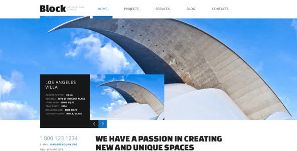 архитектурная фирма wordpress тема