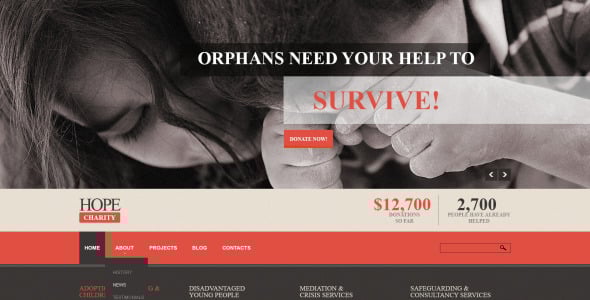 благотворительный отзывчивый шаблон joomla