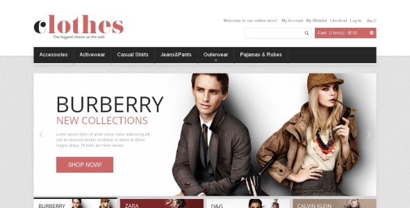 одежда для любой погоды тема magento