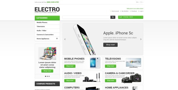 электро техника magento тема