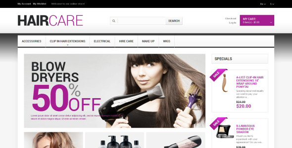 парикмахерские вещи magento тема