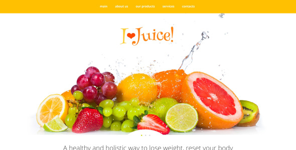 шаблон сайта здорового сока