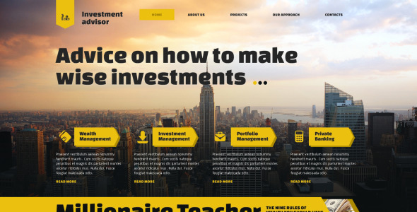 адаптивный шаблон сайта инвестиционной компании