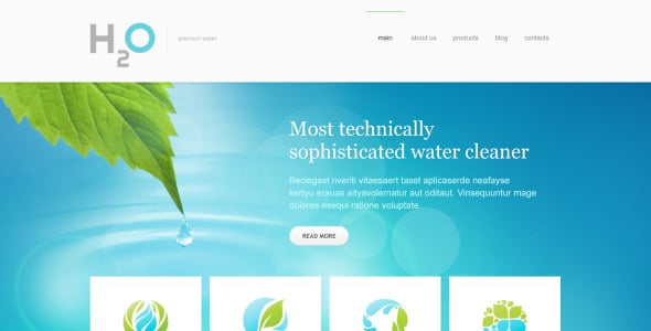 водный отзывчивый шаблон joomla