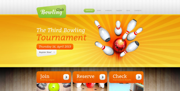 боулинг шаблон drupal
