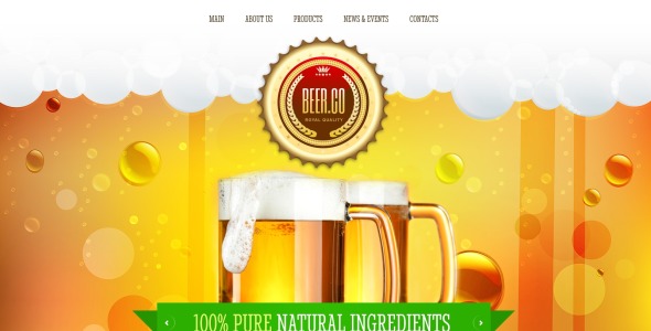 отзывчивый шаблон сайта пивоварни