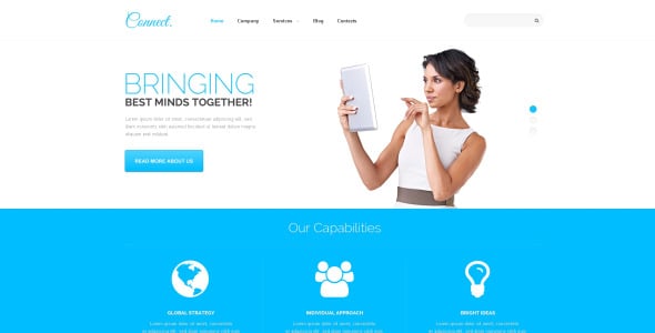 коммуникации отзывчивая тема wordpress