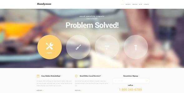 handymans promotion wordpress тема