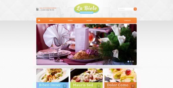 шаблон drupal итальянского ресторана