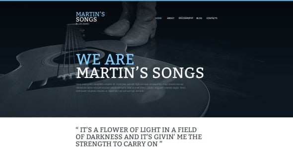 адаптивный шаблон сайта музыкальной группы