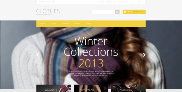 одежда отзывчивая тема magento