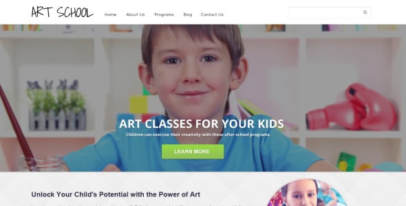 адаптивный шаблон сайта художественной школы