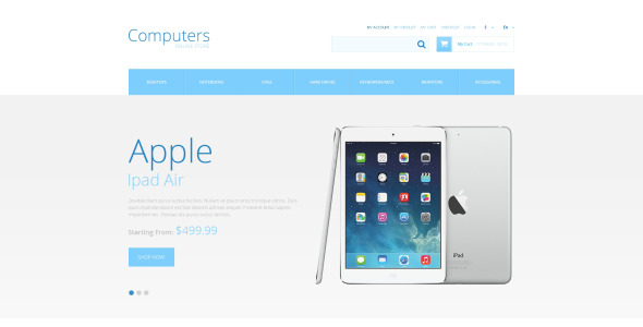 компьютерный магазин отзывчивая тема magento