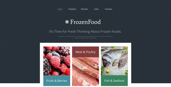 замороженные продукты moto cms html шаблон