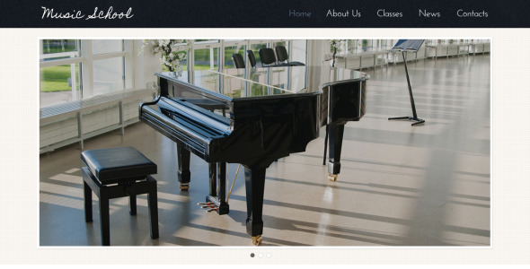 адаптивный шаблон сайта музыкальной школы
