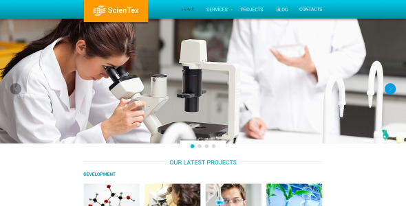 адаптивный шаблон веб-сайта science lab