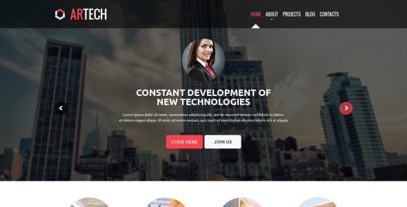 адаптивный шаблон сайта строительной компании