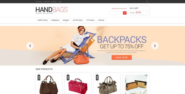 сумочка отзывчивая тема magento