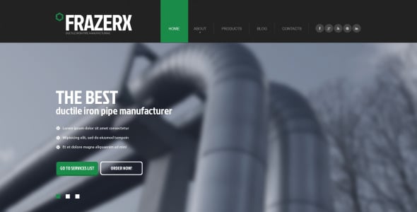 промышленный адаптивный шаблон сайта