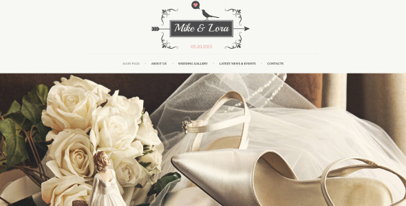 шаблон сайта свадебного альбома