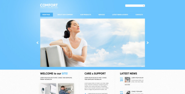 кондиционер отзывчивый шаблон joomla