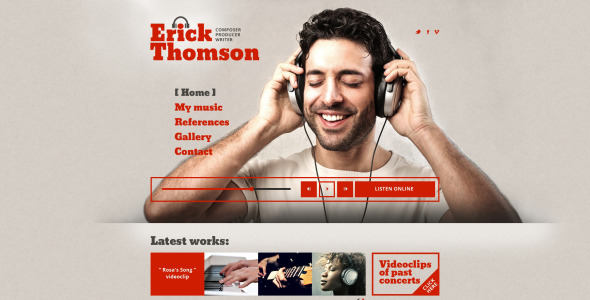 dj адаптивный шаблон сайта