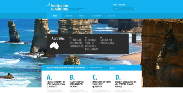 адаптивный шаблон сайта иммиграционного консалтинга