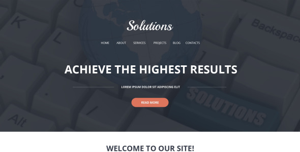 отзывчивый шаблон веб-сайта торговых услуг