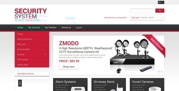 тема magento для систем безопасности