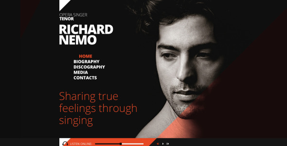 адаптивный шаблон сайта singer