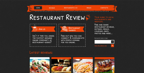 адаптивный шаблон сайта кафе и ресторана