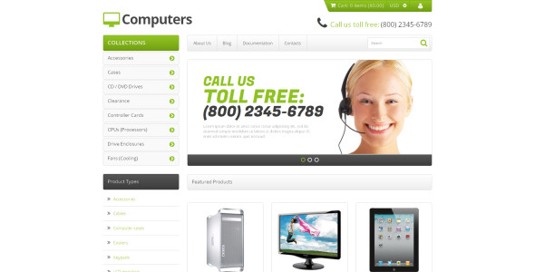 компьютерный магазин отзывчивая тема shopify