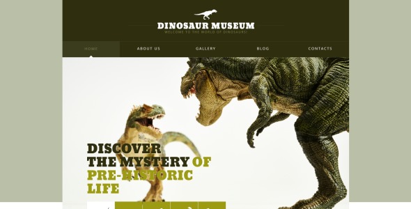 шаблон joomla для музея динозавров