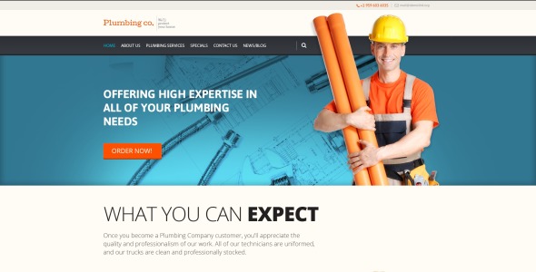 сантехнические услуги wordpress тема