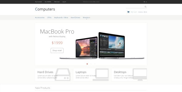 компьютерный магазин отзывчивая тема magento