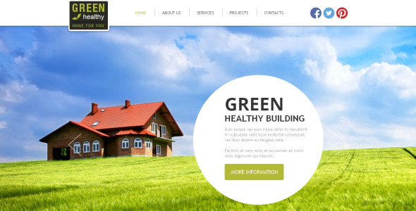 адаптивный шаблон сайта строительной компании