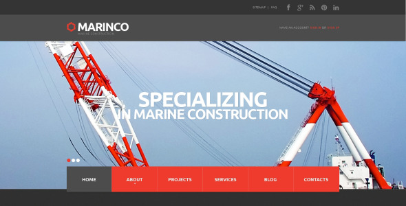 промышленный адаптивный шаблон сайта