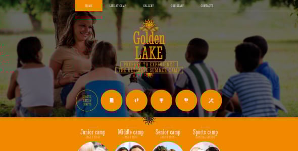 адаптивный шаблон сайта летнего лагеря