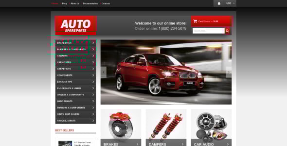 автозапчасти отзывчивая тема shopify